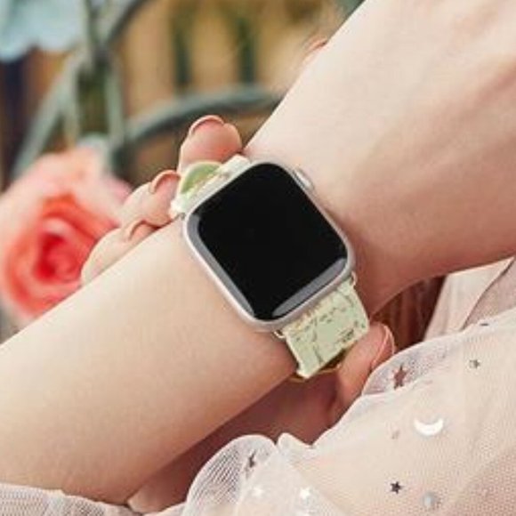 NEW Sparkle  Engraved  Fashion Leather Apple Watch Band